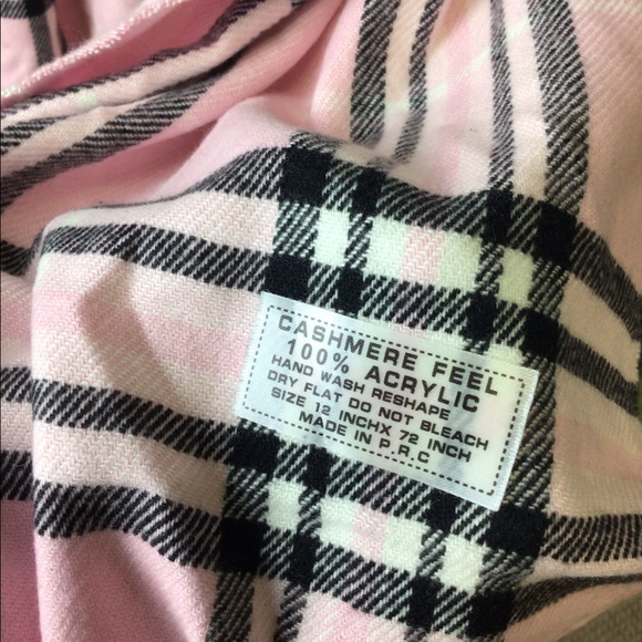 Pink Plaid Scarf - Picture 3 of 3